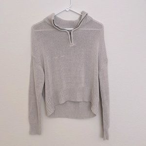Light breathable grey knit sweater